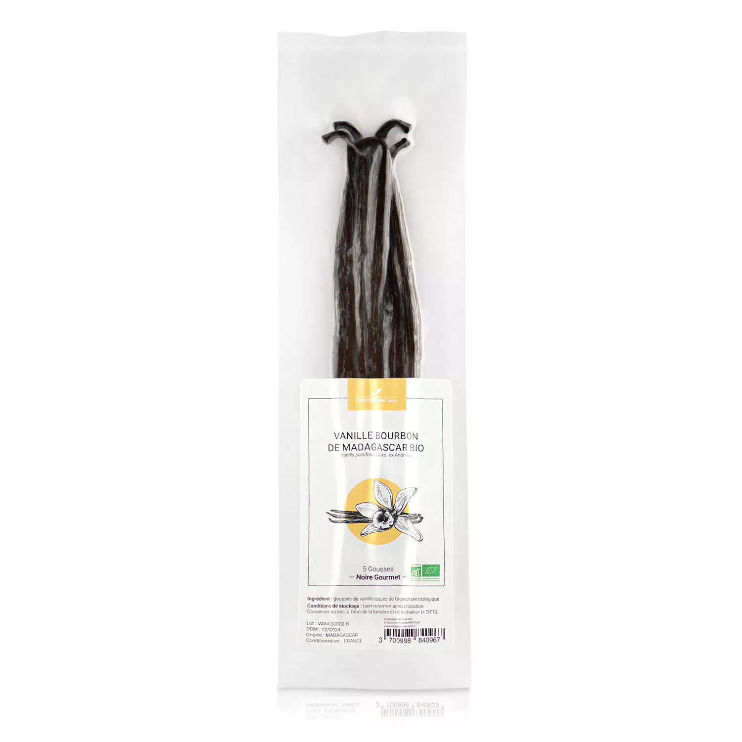 Gousses de Vanille Bourbon de Madagascar BIO - Qualité Noir Gourmet