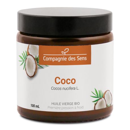 Coco - Huile Végétale Vierge BIO - Pot en verre