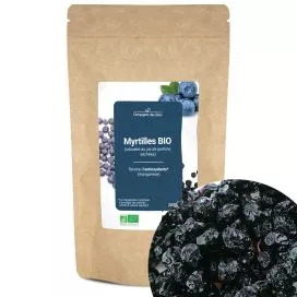Myrtilles BIO (infusées au jus de pomme, séchées)