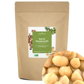 Noix de macadamia bio (entières, décortiquées) 