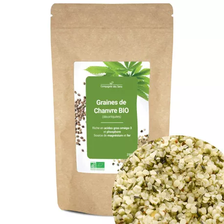 Graines de Chanvre de Bretagne BIO (décortiquées) - riche en oméga-3
