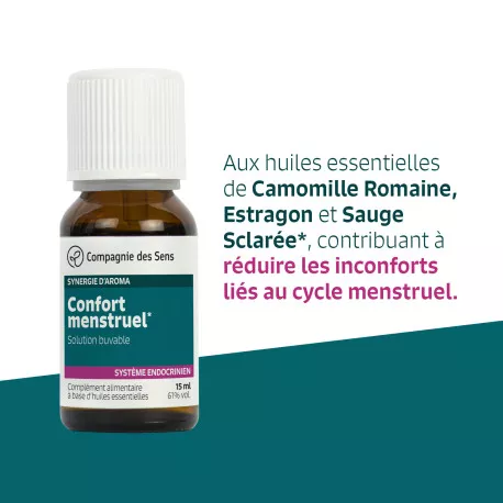 CONFORT MENSTRUEL - Huiles essentielles en solution buvable