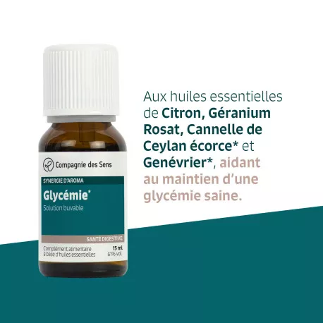 GLYCÉMIE - Huiles essentielles en solution buvable