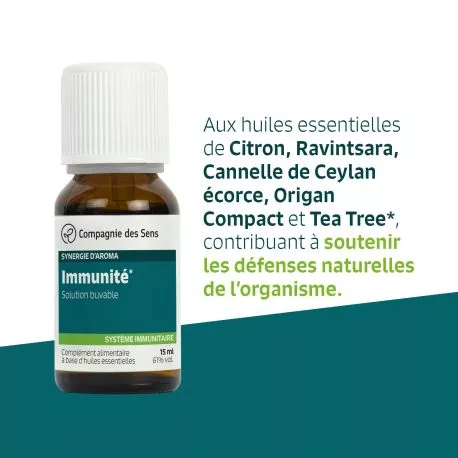 IMMUNITÉ - Huiles essentielles en solution buvable