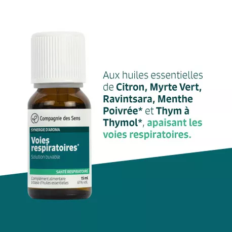 VOIES RESPIRATOIRES - Huiles essentielles en solution buvable