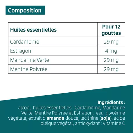 FLATULENCES - Huiles essentielles en solution buvable