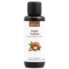 Argan toastée du Maroc - Huile Végétale Vierge BIO - Flacon en verre
