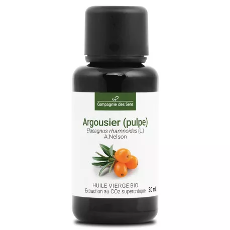 Argousier (pulpe) - Huile Végétale Vierge BIO - Flacon en verre