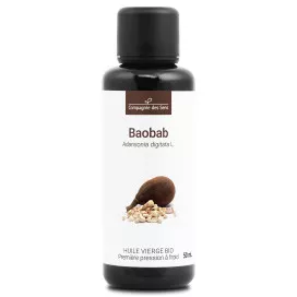 Baobab - Huile Végétale Vierge BIO - Flacon en verre