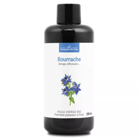 Bourrache - Huile Végétale Vierge BIO - Flacon en verre