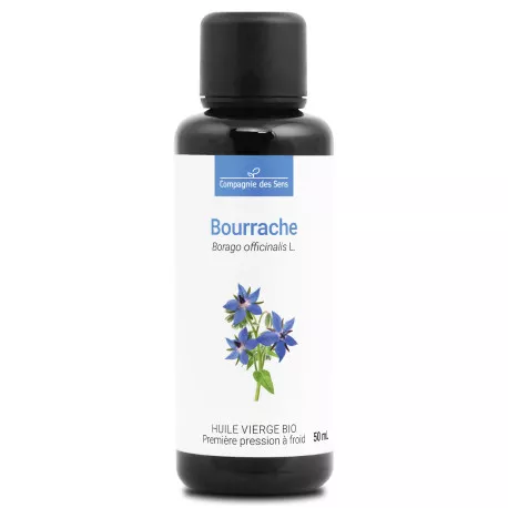 Bourrache - Huile Végétale Vierge BIO - Flacon en verre