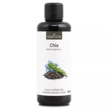 Chia de France - Huile Végétale Vierge BIO - Flacon en verre