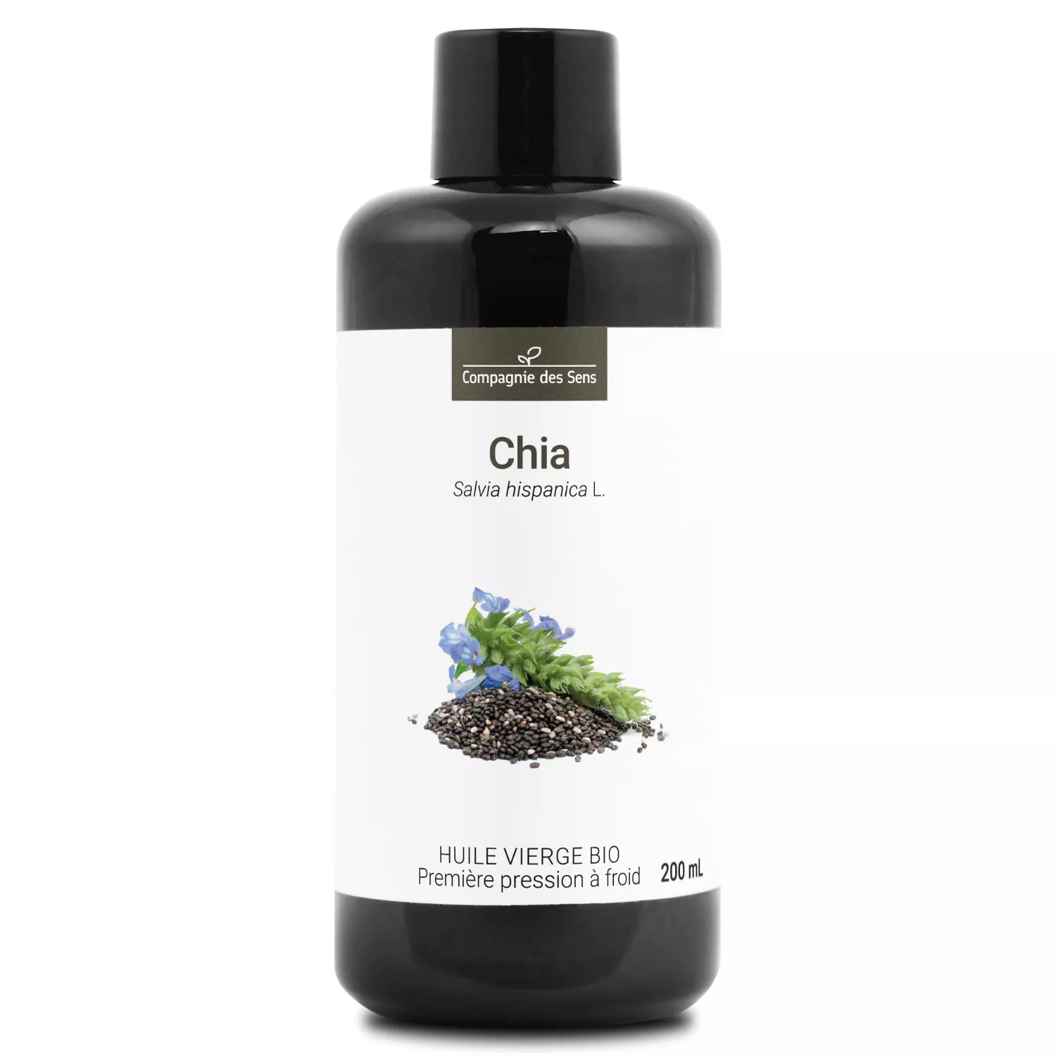 Chia de France - Huile Végétale Vierge BIO - Flacon en verre