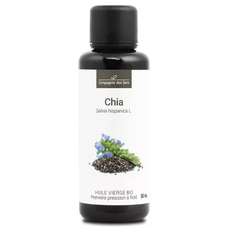 Chia de France - Huile Végétale Vierge BIO - Flacon en verre