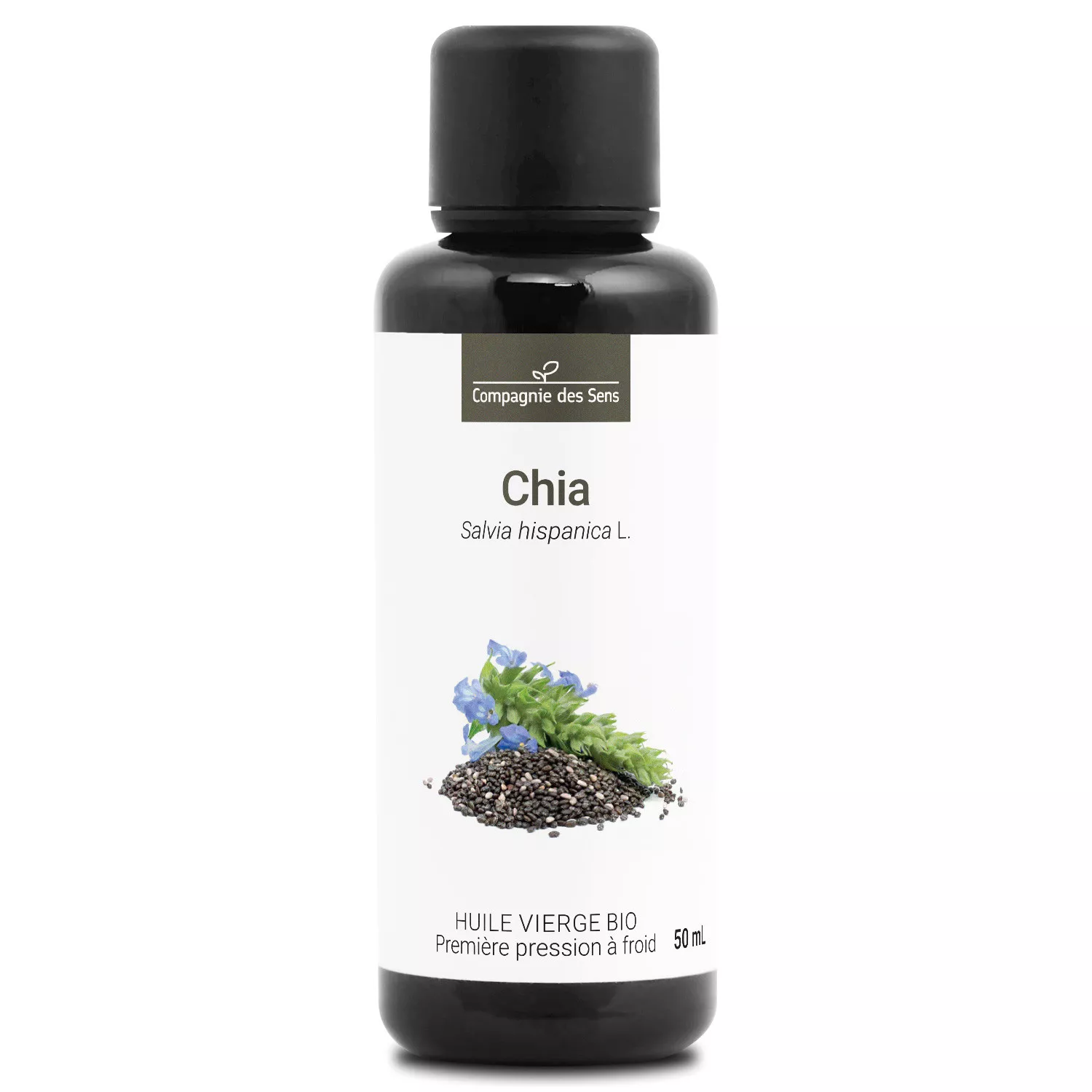 Chia de France - Huile Végétale Vierge BIO - Flacon en verre