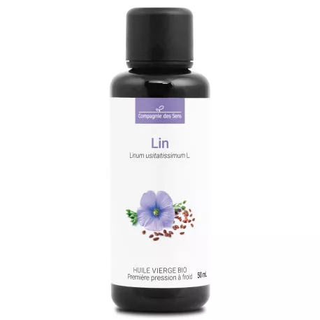 Lin - Huile Végétale Vierge BIO - Flacon en verre