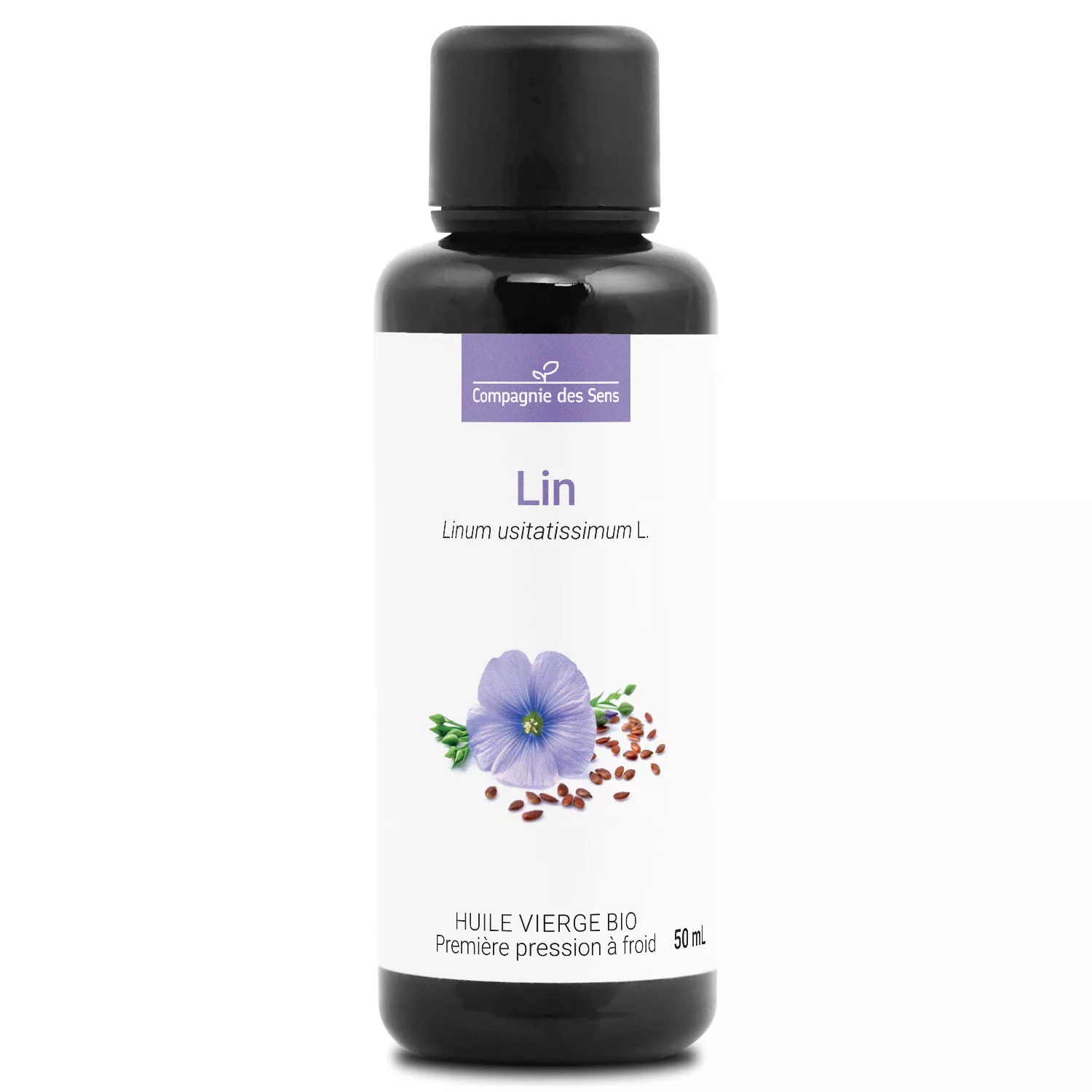 Lin - Huile Végétale Vierge BIO - Flacon en verre