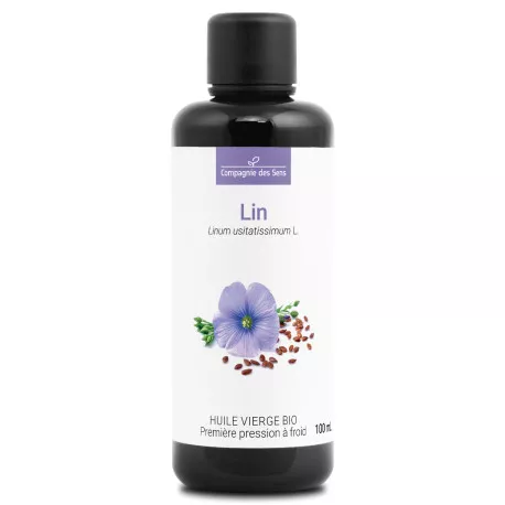 Lin - Huile Végétale Vierge BIO - Flacon en verre