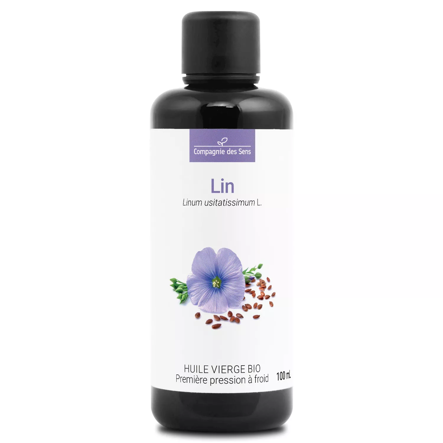 Lin - Huile Végétale Vierge BIO - Flacon en verre