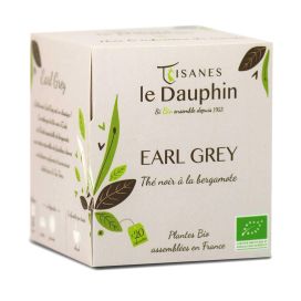 Thé noir earl grey bergamote bio en sachets 