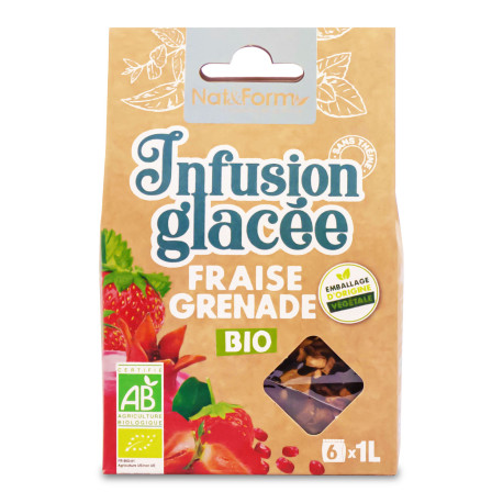 Tisane Glacée Fraise Grenade Bio - Sachets