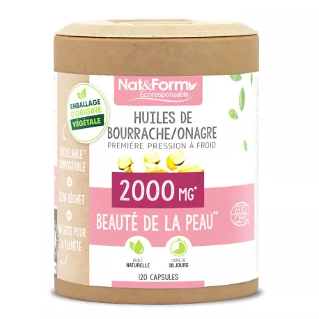 Beauté de la peau Bourrache Onagre - Capsules