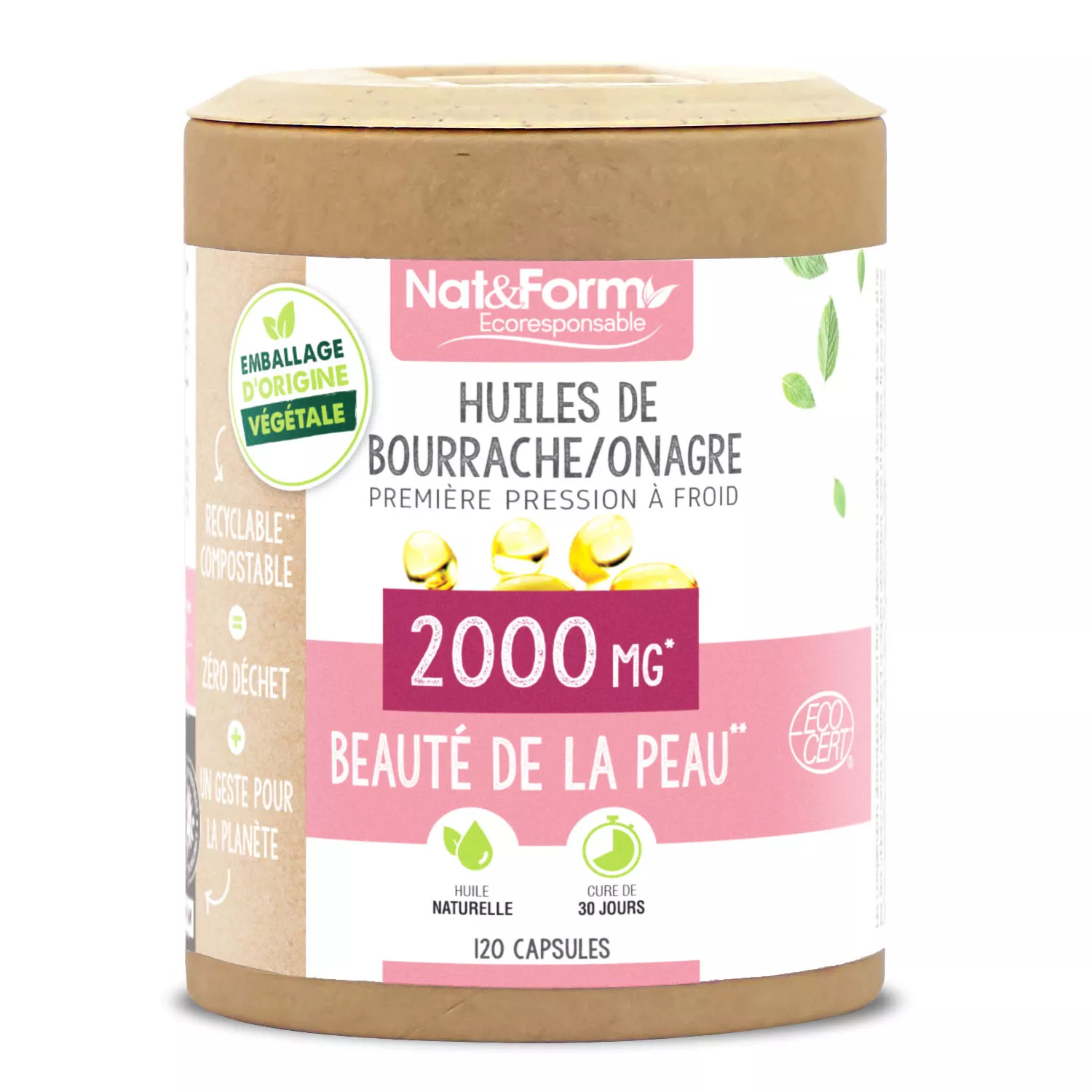 Beauté de la peau Bourrache Onagre - Capsules