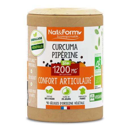 Confort articulaire Curcuma Pipérine Bio - Gélules Végétales