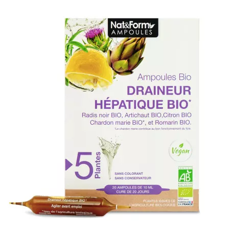 Complexe Draineur Hépatique Bio - Ampoules