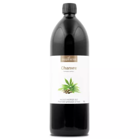 Chanvre de Bretagne - Huile Végétale Vierge BIO - Flacon en verre