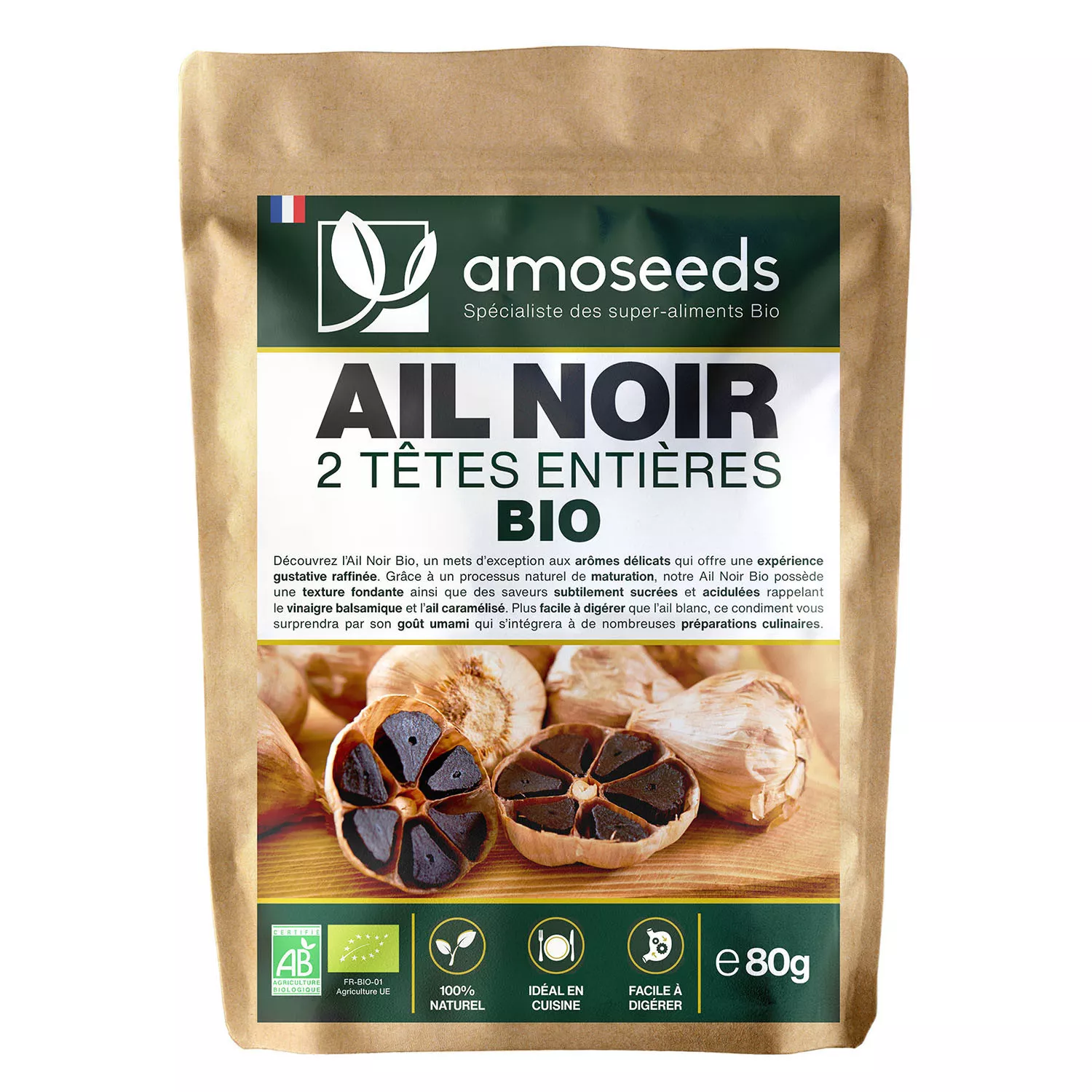 Ail Noir BIO - 2 Têtes Entières