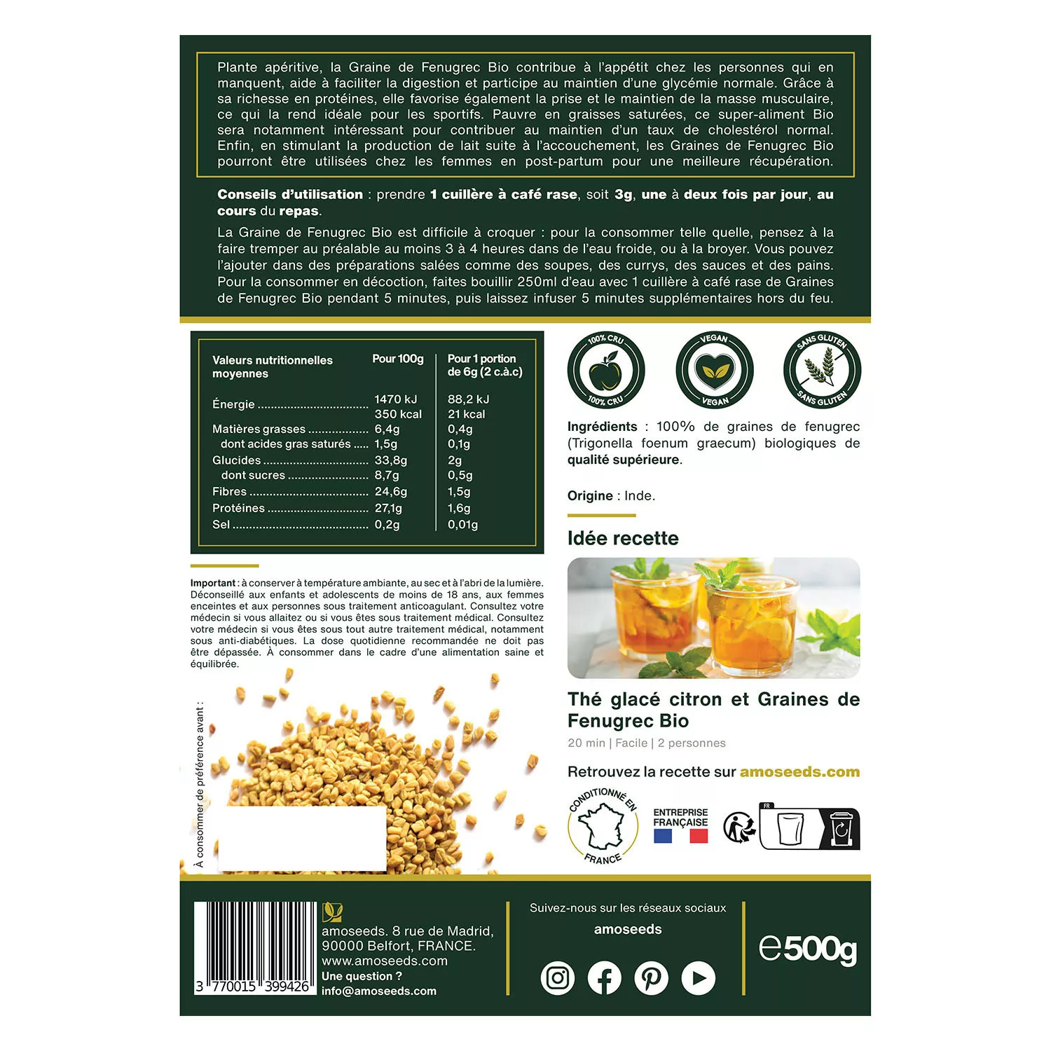 Graines de Fenugrec BIO