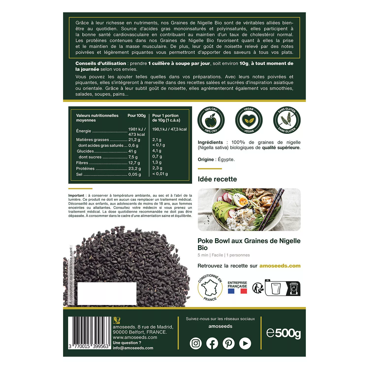 Graines de Nigelle BIO
