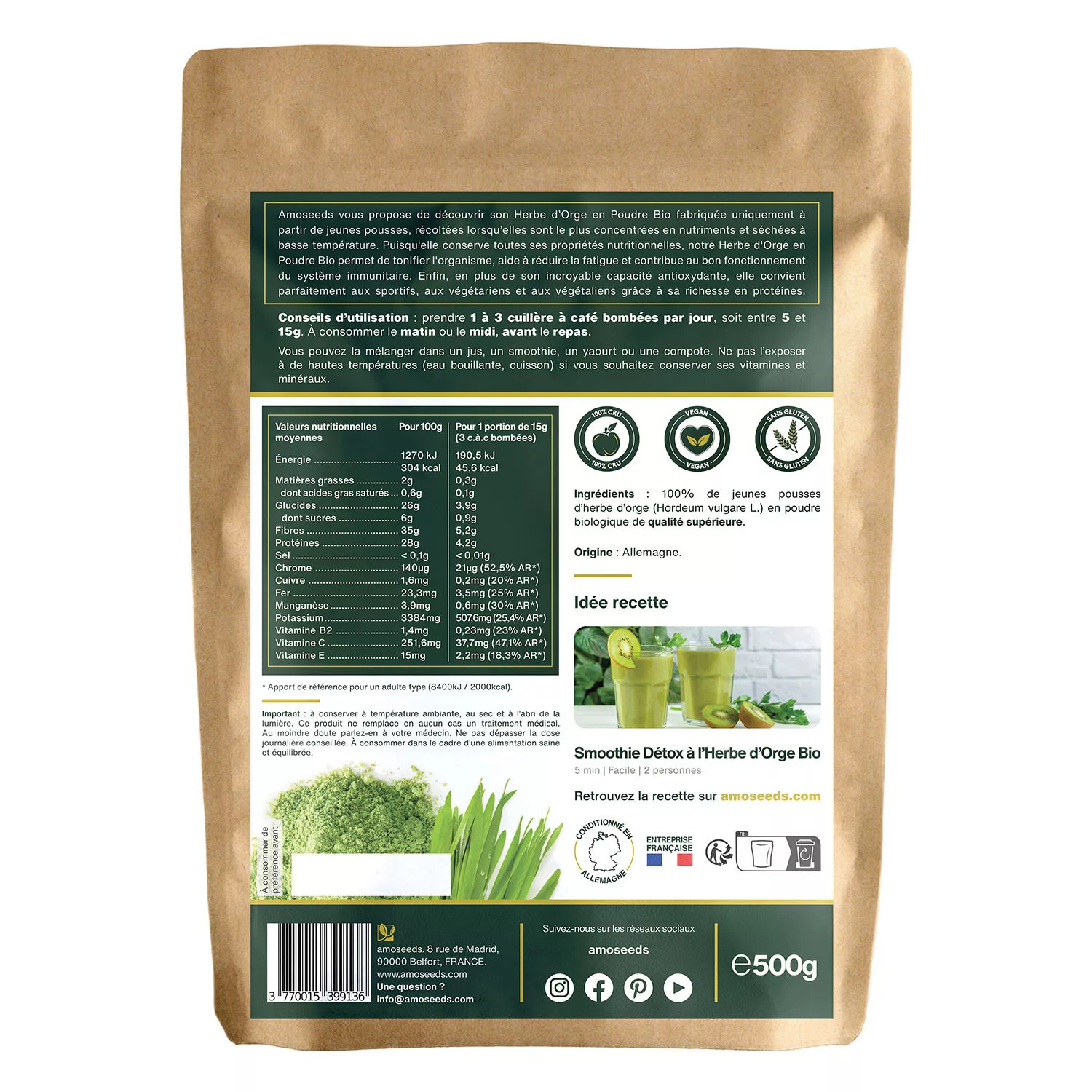 Herbe d’Orge BIO - En Poudre
