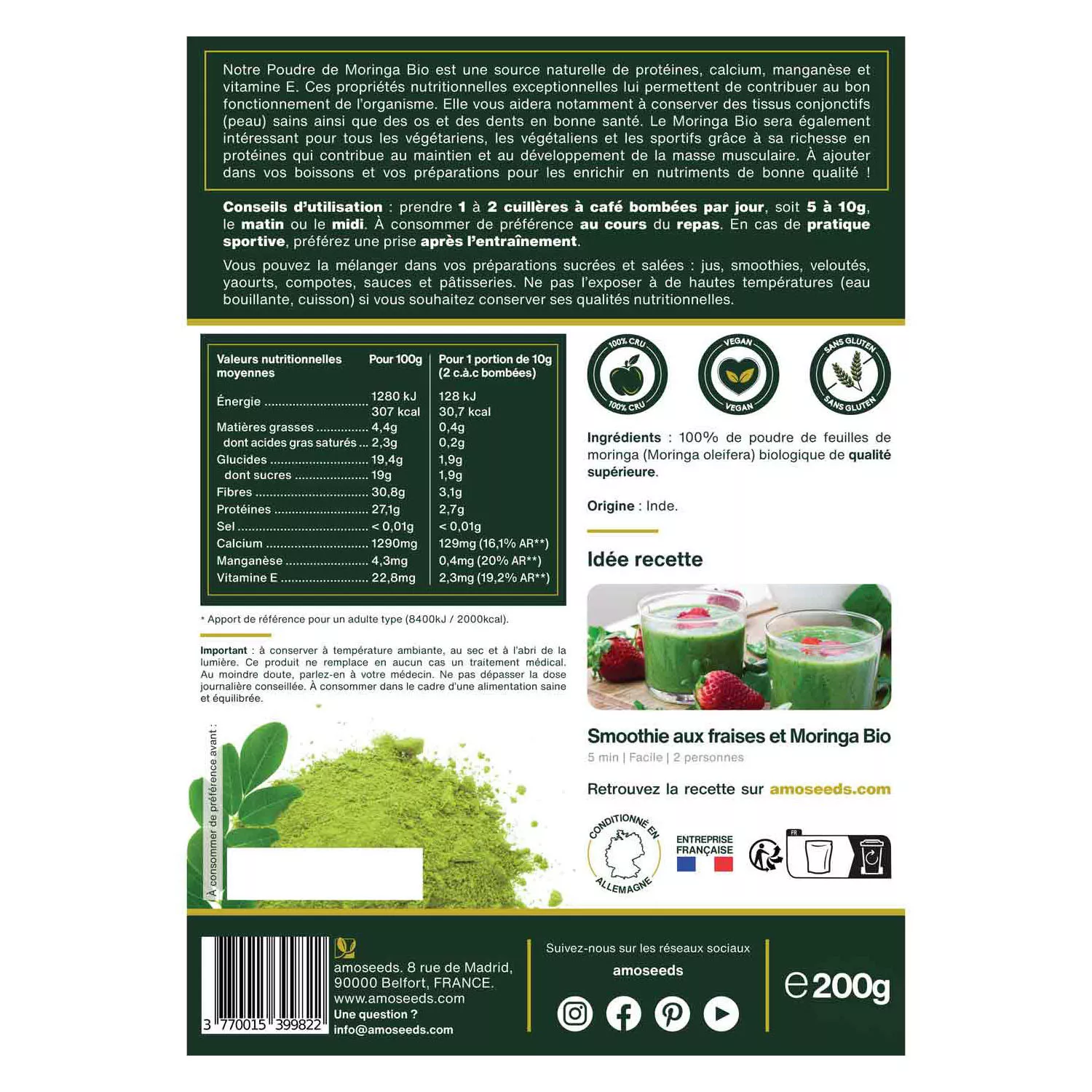 Moringa BIO - En Poudre