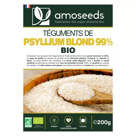 Téguments de Psyllium Blond BIO - En Poudre