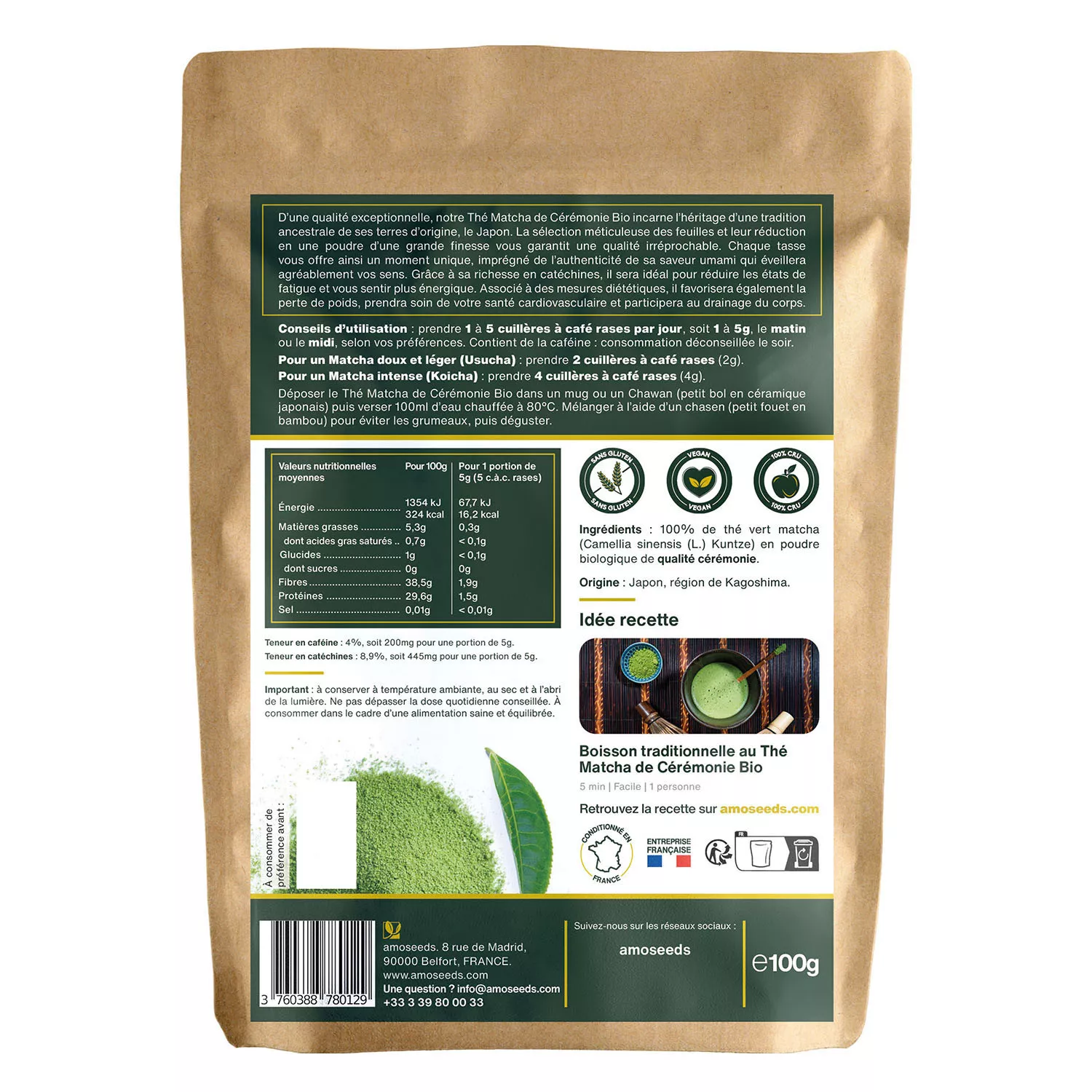 Thé Matcha Cérémonial BIO - En Poudre