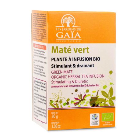 Maté Vert BIO en Sachets - Stimulant & Drainant