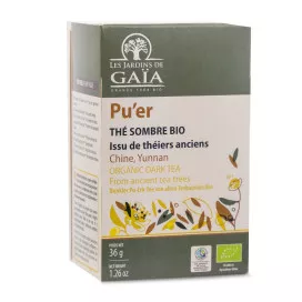 Thé sombre pu'er bio