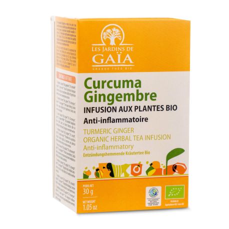 Tisane BIO Curcuma Gingembre - Anti Inflammatoire