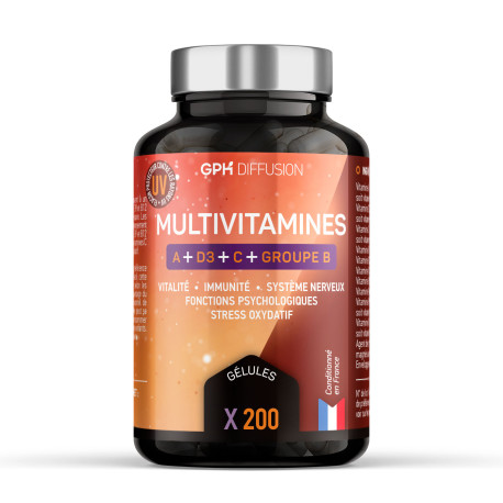 MultiVitamines (A, D3, C, B) - Gélules