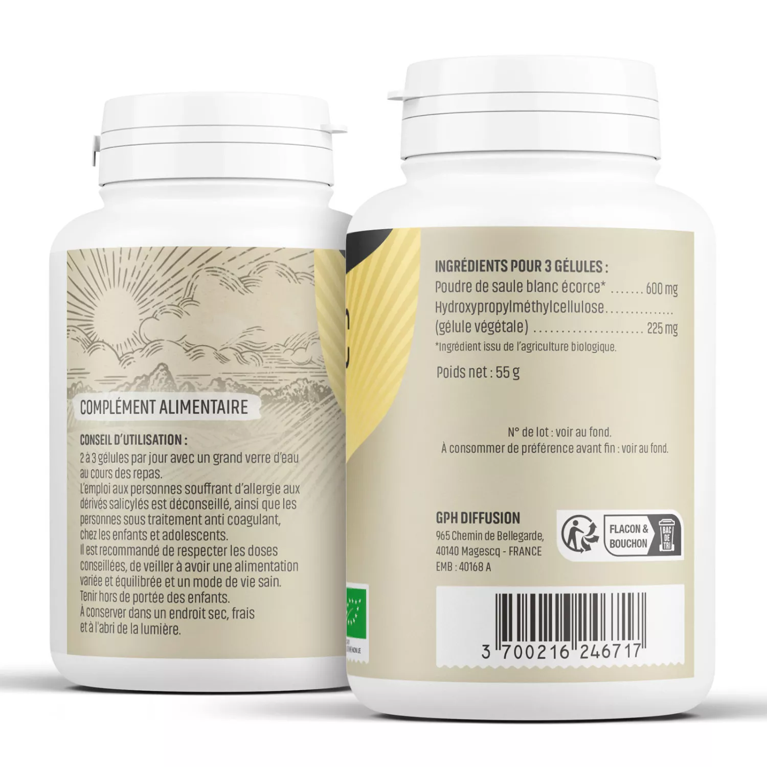 Saule Blanc BIO - Gélules Végétales