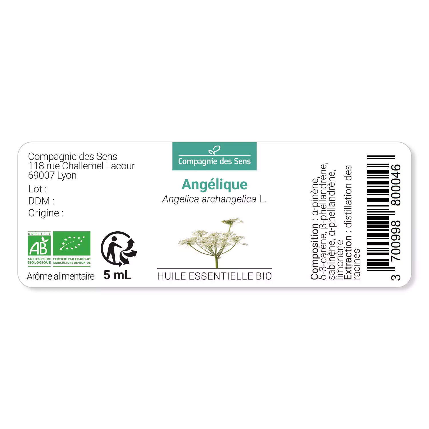 ANGÉLIQUE - Huile essentielle BIO