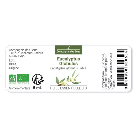 EUCALYPTUS GLOBULUS - Huile essentielle BIO