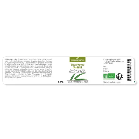 EUCALYPTUS SMITHII - Huile essentielle BIO