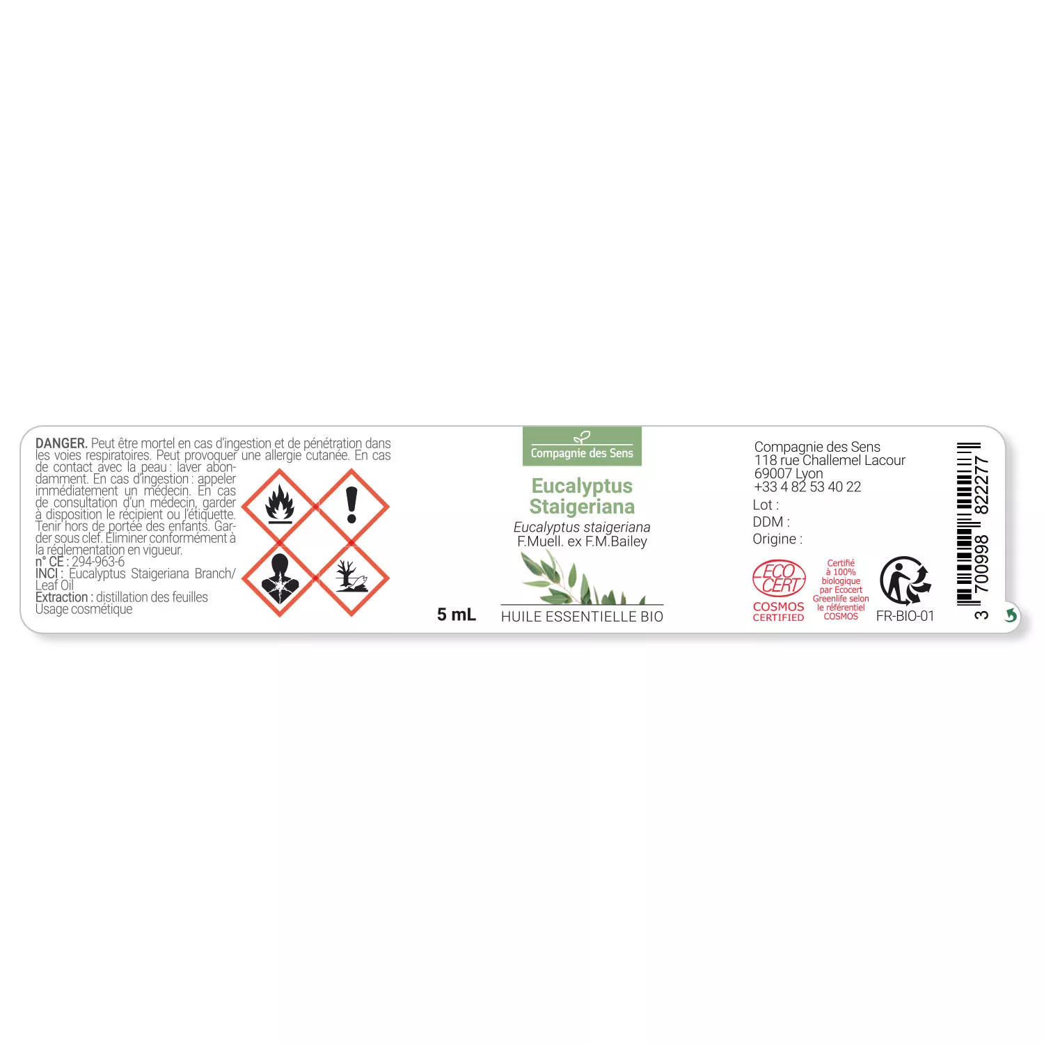 EUCALYPTUS STAIGERIANA - Huile essentielle BIO