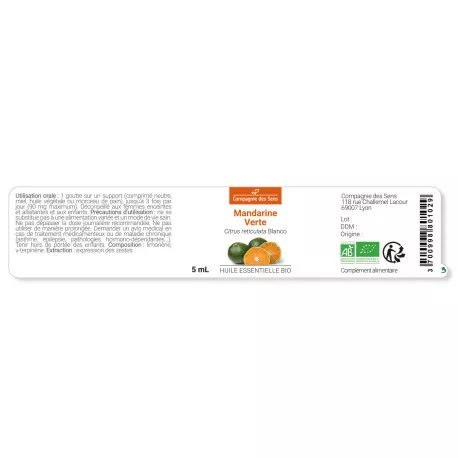 MANDARINE VERTE - Huile essentielle BIO