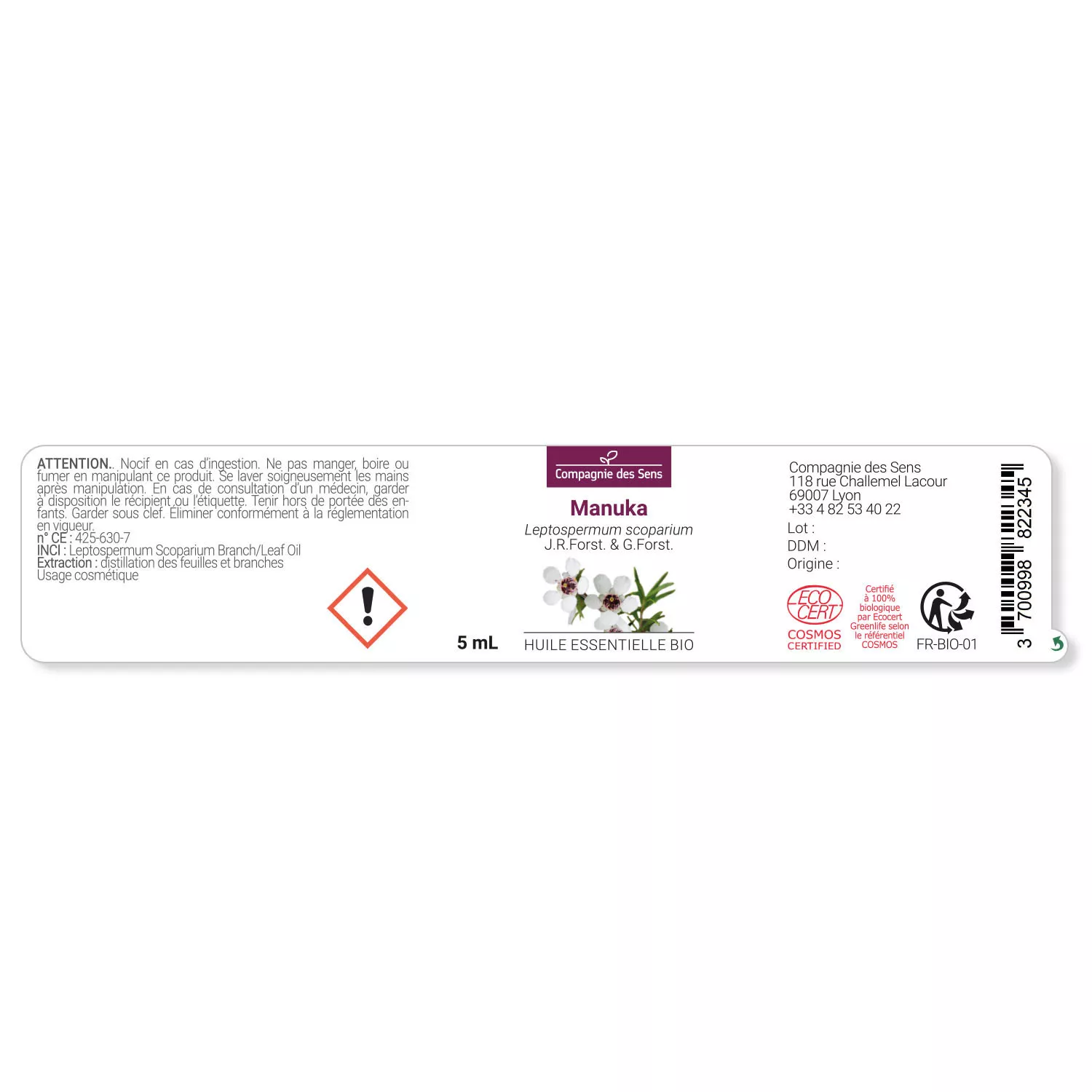 MANUKA - Huile essentielle BIO