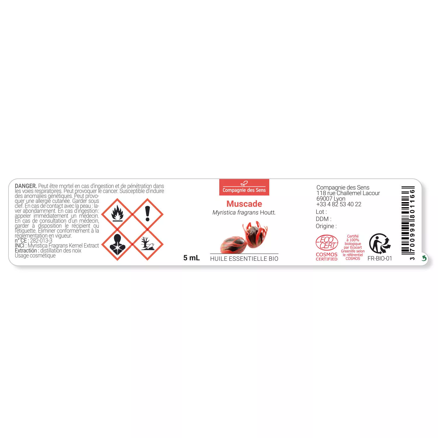 MUSCADE - Huile essentielle BIO