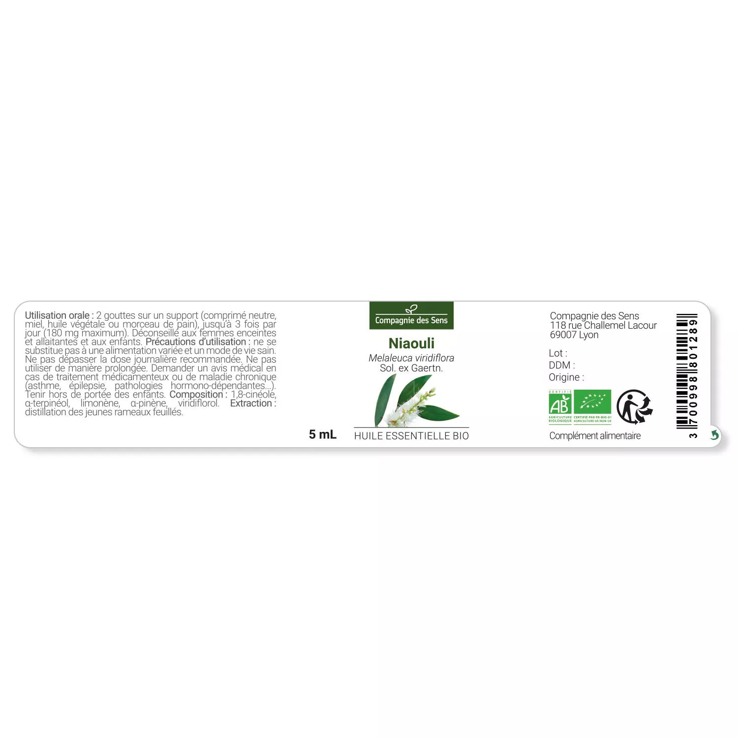 NIAOULI - Huile essentielle BIO